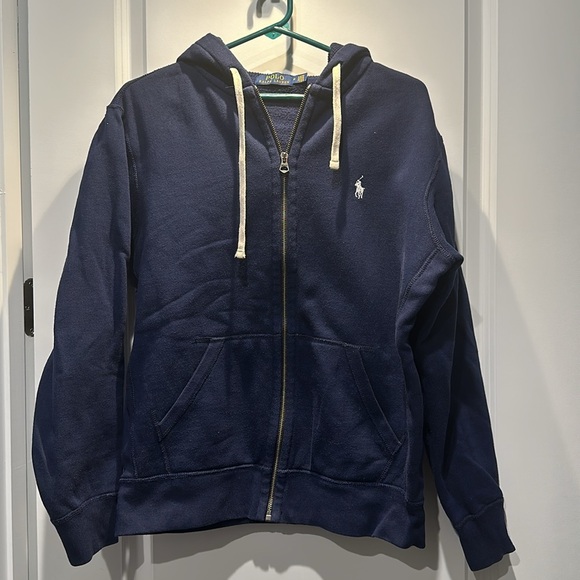 Polo Ralph Lauren Navy Zip-Up Hoodie Size:M - Picture 2 of 5